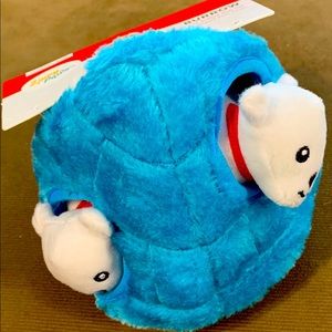 ZippyPaws Winter Polar Bear Igloo Dog Toy/Burrow